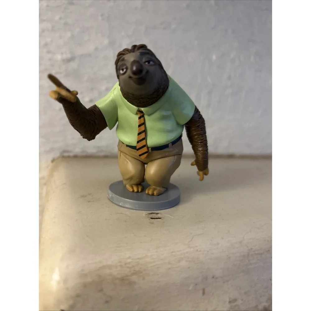 DISNEY ZOOTOPIA FLASH THE SLOTH MINIATURE PVC FIGURE MINI FIGURINE CAKE TOPPER